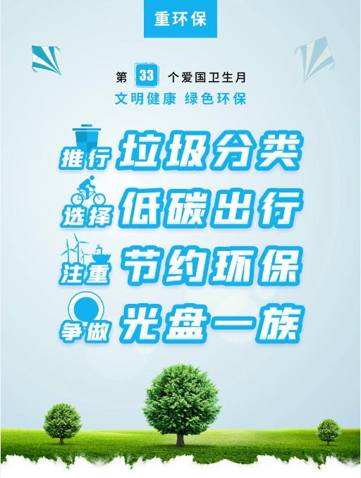 绿色环保生活方式,健康素养,无废城市,城市生活垃圾分类等宣传教育