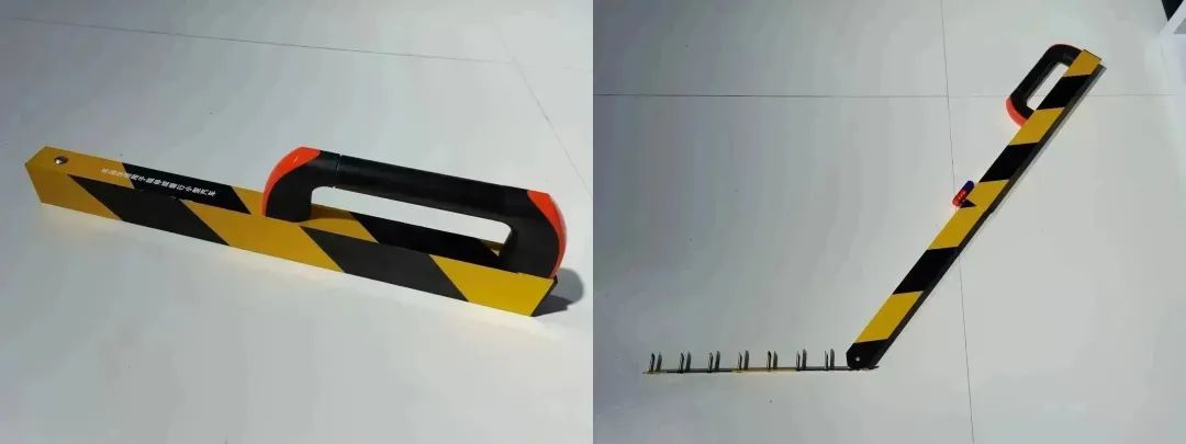 4公斤重的便携式阻车器吸引了众多目光,获得了参展人员和诸多观众的