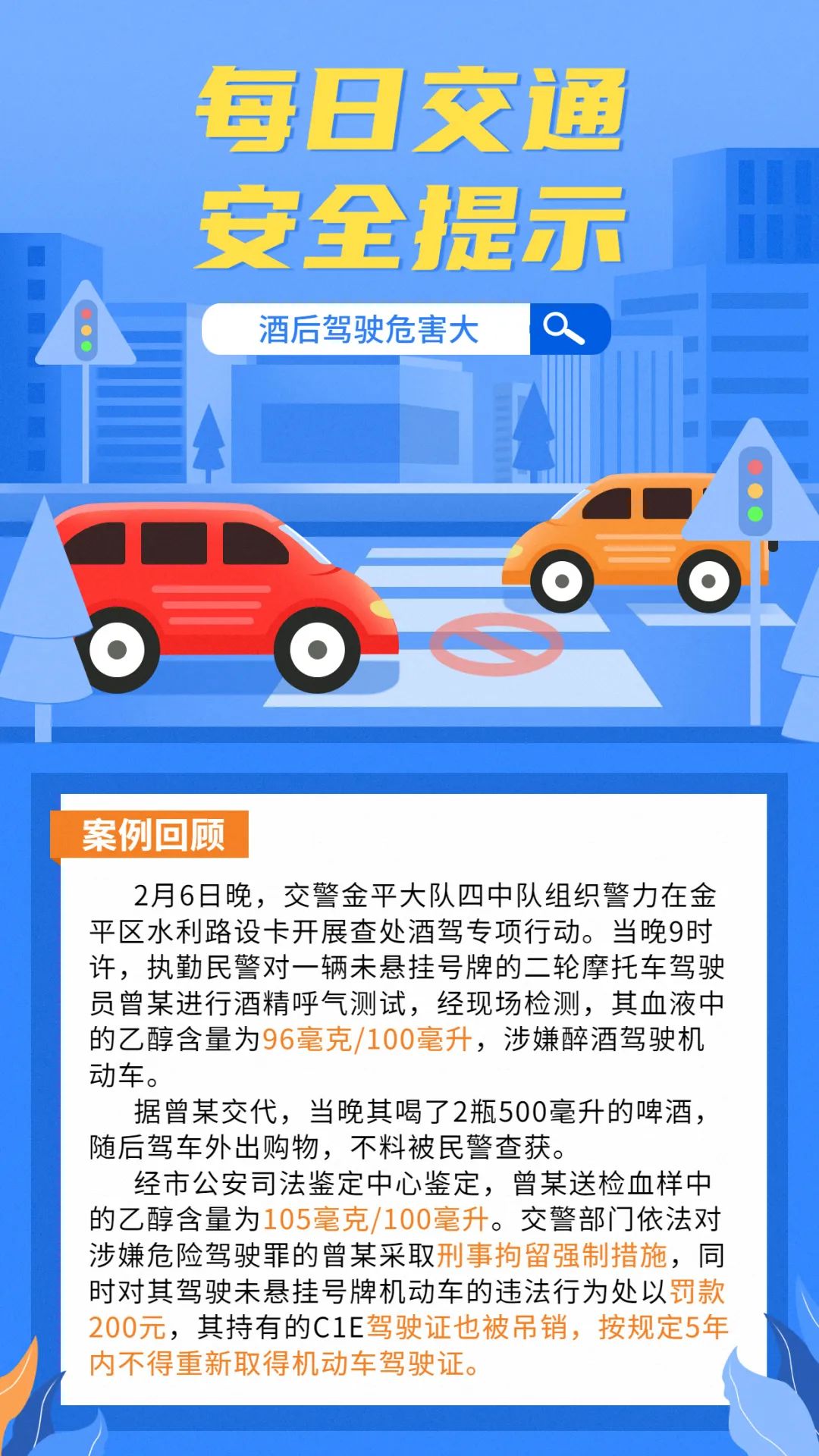 2023.02.09每日交通安全提示｜啤酒下肚还敢驾车上路，真“刑”！1.jpg